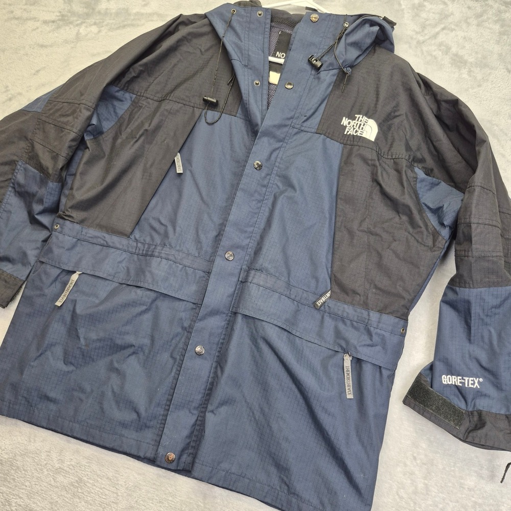 *The North Face Vintage Gore-Tex Mountain Light Parka Rain Jacket Navy Mens XL